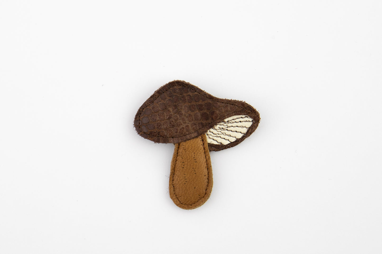 Brooch Mushroom brown