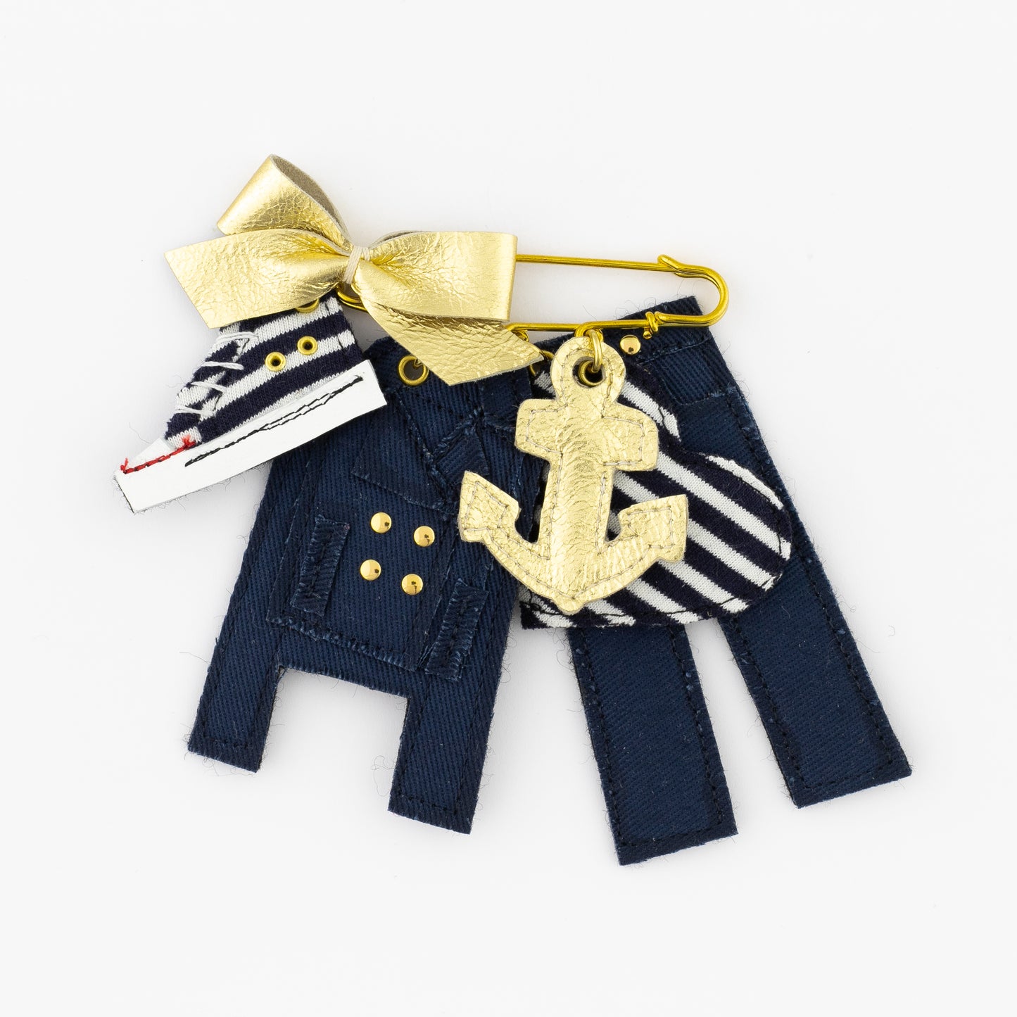 Brooch Sailor Bow gold