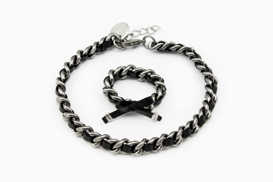 Bracelet and Ring Chain Black